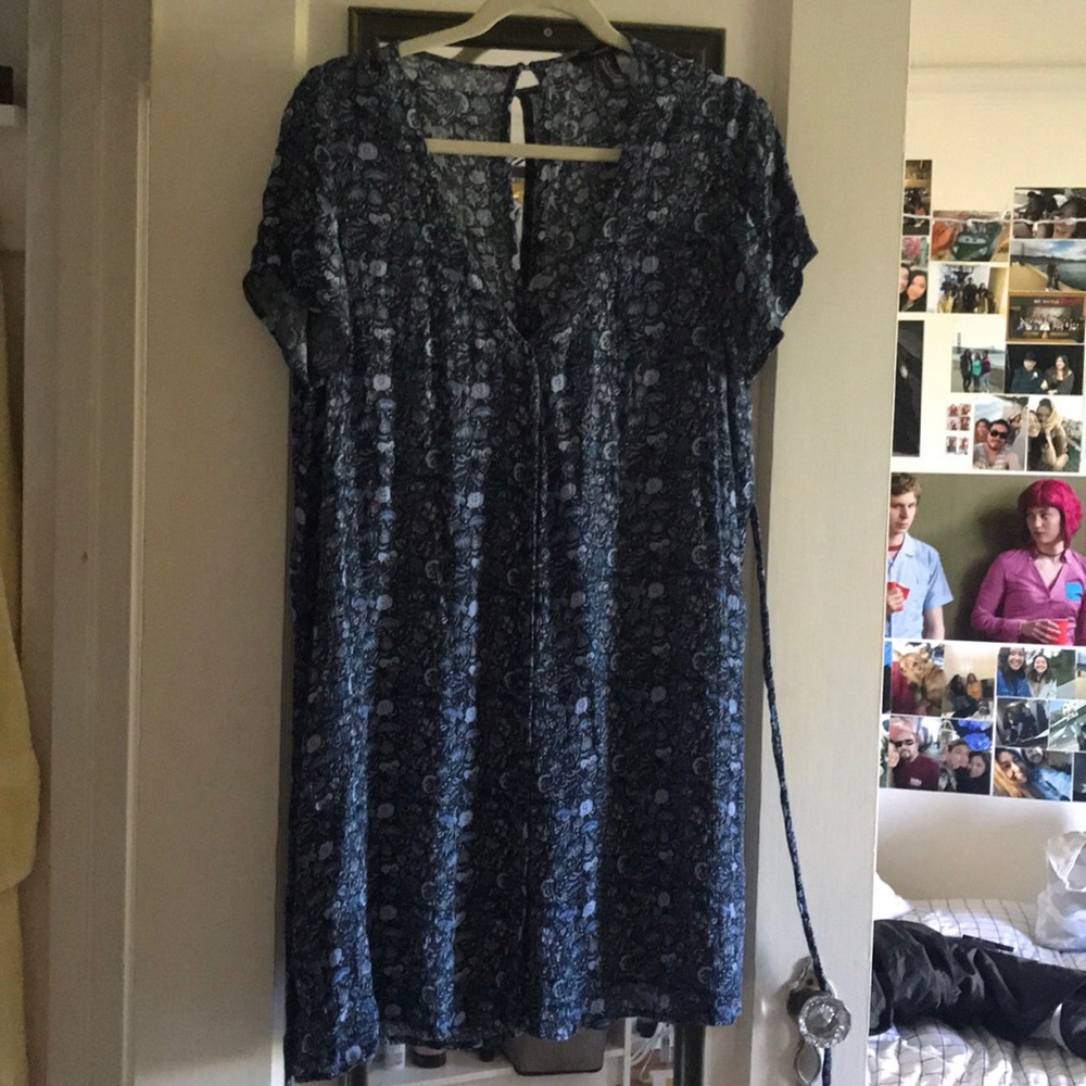 Blue paisley sun dress